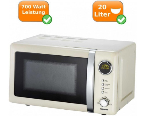 Melissa mikroviļņu krāsns  700W  20L  krēmkrāsa 16330108 16330108 (5707160009540)