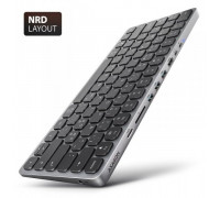 AXAGON HMC-KB-NRD USB-C 5Gbps z wieloportowy hub 9in1, SD/microSD, 3x USB-A, HDMI 4K/60Hz, PD 100W, Audio, Nordic layout, 60cm USB-C kabel