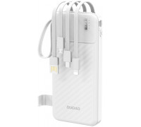 Dudao K11 10000mAh with a built-ini kablami biały