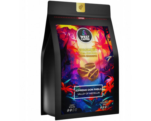West Caffee KAWA ZIARNISTA Kolumbia 500g 100% Arabica -Supremo don Pablo-