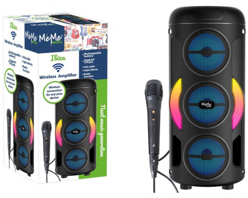 MEME GŁOŚNIK BEZPRZEWODOWY Z MIKROFONEM I ŚWIATŁEM LED (IBIZA)