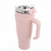 STALOWY THERMAL MUG TERMOS 1200ml Z RĄCZKĄ I SŁOMKĄ ORION 112283 RÓŻOWY