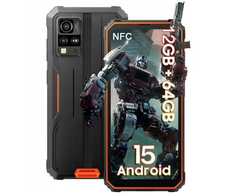 Blackview Rugged BV4800SE LTE 6.56" HD+IPS 720x1612 90Hz 4Gb+64Gb UMS9320E Octa-Core 1.8GHz CAM Front 8MP Rear 16MP+2MP NFC 5100mAh NO Charger Android 15 Orange BV4800SE_OR_EU (6931548321910)