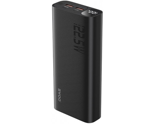 BWOO Power bank 22,5W, 20000 mAh ar displeju LCD, black