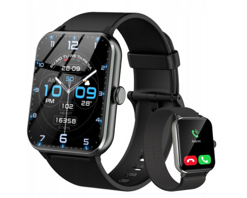 Blackview R50 1.85-inch TFT HD 350mAh Battery 24-hour SpO2 Detection + Heart Rate Monitoring Calls and SMS notification Black BVR50-B (6931548317517)