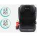 FMonroe FOTELIK SAMOCHODOWY MODEL HUGO black-szary R129 100-150 CM ISOFIX