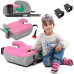 FOTELIK SAMOCHODOWY PODKŁADKA SIEDZISKO Z ISOFIX SZARO-RÓŻOWY R129 125-150 CM