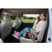 FOTELIK SAMOCHODOWY PODKŁADKA SIEDZISKO Z ISOFIX SZARO-RÓŻOWY R129 125-150 CM