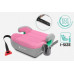 FOTELIK SAMOCHODOWY PODKŁADKA SIEDZISKO Z ISOFIX SZARO-RÓŻOWY R129 125-150 CM