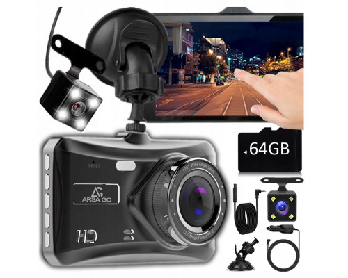 KAMERA SAMOCHODOWA WIDEOREJESTRATOR SAMOCHODOWY KAMERA COFANIA + KARTA 64GB
