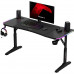 Gaming galds Huzaro Hero 3.6 RGB Black Black 140 cmx60 cm