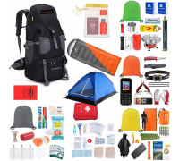 Plecak Ewakuacyjny + Wyposażenie ReadyPack X2 Zestaw Namiot Śpiwór Jedzenie/ ReadyPack X2 Black