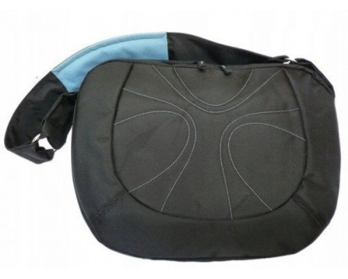 *Natec Impress Orange Black - Blue, czarno-niebieska torba na laptopa 15,4", IM-ORA-B-154