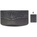 HP 960 Ergonomic Wireless Keyboard klawiatura do domu RF Wireless + Bluetooth AZERTY czarny belgijski
