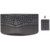 HP 960 Ergonomic Wireless Keyboard klawiatura do domu RF Wireless + Bluetooth AZERTY czarny belgijski