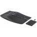 HP 960 Ergonomic Wireless Keyboard klawiatura do domu RF Wireless + Bluetooth AZERTY czarny belgijski