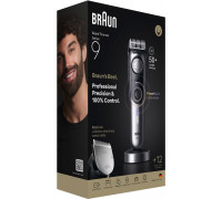Braun BeardTrimmer 9 BT9560 trymer do brody Bateria 52 2 cm Mokry i suchy Black, Silver