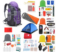 vidaXL Plecak Ewakuacyjny Z Wyposażeniem Zestaw Wszystko Co Potrzeba Readypack X2 Fioletowy