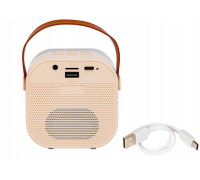 Bounn Głośnik karaoke z dwoma mikrofonami różowy