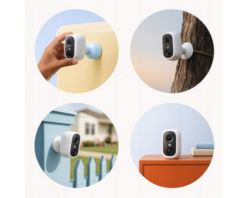 Eufy eufyCam C35 - 2 Camera Kit - kamera monitorująca sieciowa - na zewnątrz, wewnątrz - odporna na warunki atmosferyczne - kolor (dzień i noc) - 1920 x 1080 - 1080p - Audio - bezprzewodowa - Wi-Fi - 5 V