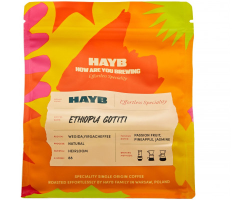 HAYB kawa ziarnista Ethiopia Gotiti Filtr Naturalny 250 g