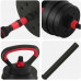 vidaXL Zestaw hantli 4 w 1 Black i red 121 x 19,5 x 19,5 cm