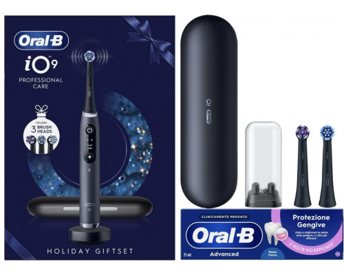 Brush Oral-B iO 9 Black electric toothbrush, Holiday Giftset