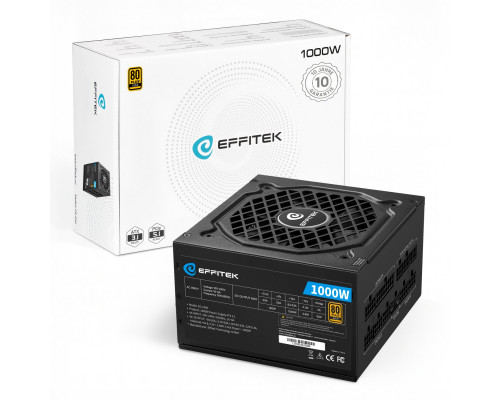 EFFITEK 1000W Gold ATX 3.1, PCI 5.1 Kabel modularny