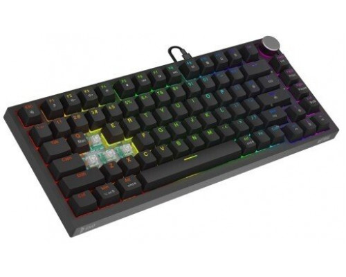 Savio ASTRAL BLACK JADE  Gaming USB QWERTY Amerykański międzynarodowy Czarny