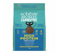 Schesir Born Carnivore sucha karma dla adults kotów, śledź i łosoś, 1,25 g, worek
