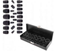 Zestaw nasadek 1/2" i 1/4" 25el. (4-32mm) (6-kątnych)