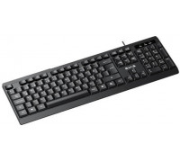 Aula AK205 Ergonomiczna cicha klawiatura z 104 przyciskami EN / RUS układ 1.5m USB Vads Melna