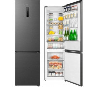 TCL Refrigerator | RC382BXC0EU | Energy efficiency class C | Free standing | Combi | Height 203 cm | No Frost system | Fridge net capacity 265 L | Freezer net capacity 117 L | Display | 35 dB | Inox