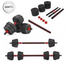 Funfit Dumbbells Bitumiczne 40 kg Zestaw 2x20 kg