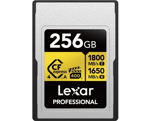 SD  Lexar Lexar CFexpress 4.0 Pro Gold, VPG400/IP68, R1800/W1650 (Type A) 256GB