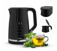 Feel-Maestro Huslog ryflowany czajnik z panelem dotykowym czarny 1,7L 2200W