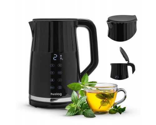 Feel-Maestro Huslog ryflowany czajnik z panelem dotykowym czarny 1,7L 2200W