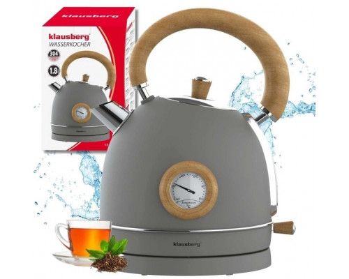 Klausberg CZAJNIK ELEKTRYCZNY 1,8L Z TERMOMETREM KLAUSBERG KB-9009 RETRO