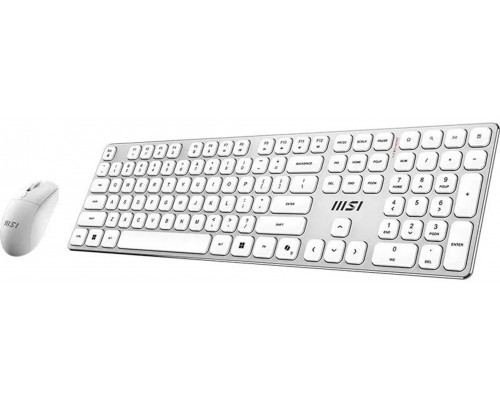 MSI MSI FORGE K210 Combo White DE  Keyboard-Maus Combo, wireless