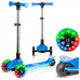 Ricokids Three-wheeled dla dzieci Balance świecąca w ciemności Ricokids Jelly - niebieska