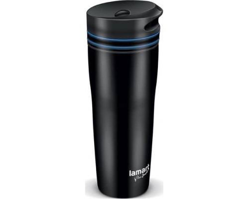 Lamart Thermal mug 360ml black/blue Manq (LT4050)