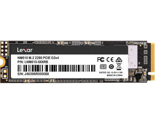 SSD 250GB SSD Lexar NM610 250GB M.2 2280 PCI-E x4 Gen3 NVMe (LNM610-250RB)