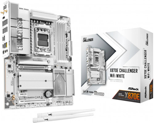 AMD X870E ASRock X870E CHALLENGER WIFI WHITE