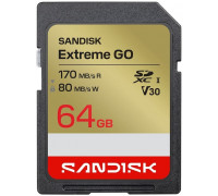 SD  SanDisk Extreme GO SDXC 64 GB UHS-I/U3 V30 (SDSDXGN-064G-GNCIN)