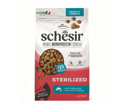 Schesir Animal Monoprotein Formula Sterilized fish 1,5 kg worek