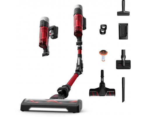 Rowenta X-Force Flex 9.60 okurzacz na kiju/szczotka elektryczna Odkurzacz stojący 2 w 1 Bateria Suchy Bez worka 0,44 l 250 w Black, Red (RH2099WO)