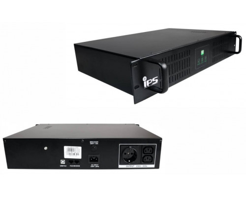 UPS IPS CCTVups-2U-2000: UPS RACK 2U 2000VA/1200W 2x9Ah, Type F+IEC , USB (5902135136737)