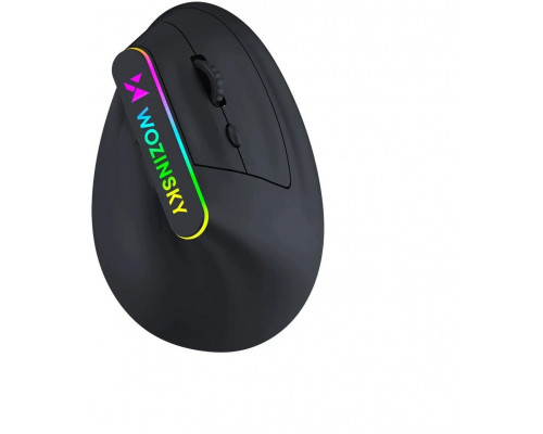 Wozinsky Bezprzewodowa WMG-1164 gamingowa pionowa ergonomiczna 3600 DPI z podświetleniem RGB - czarna (5907769388231)