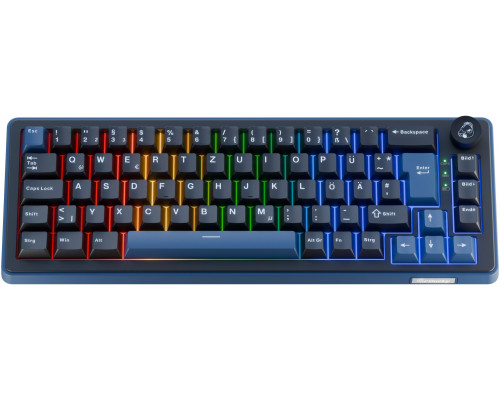 Ducky  OK-M 65, 65%, z funkcją hot-swap, RGB, ISO - KTT Linear (DKOKM2567-KWDEPDCOCH1)