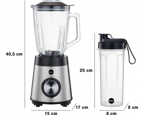 goblet Eldom STALO 1000W 2 L , 22 000 OBR./MIN. kruszenie lodu, BPA-FREE (BK7S)